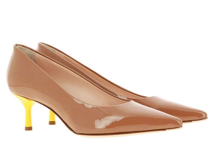 Damen AGL Attilio Giusti Leombruni Pumps | Agl Attilio Giusti Leombruni Pumps Lack Caramel Yellow