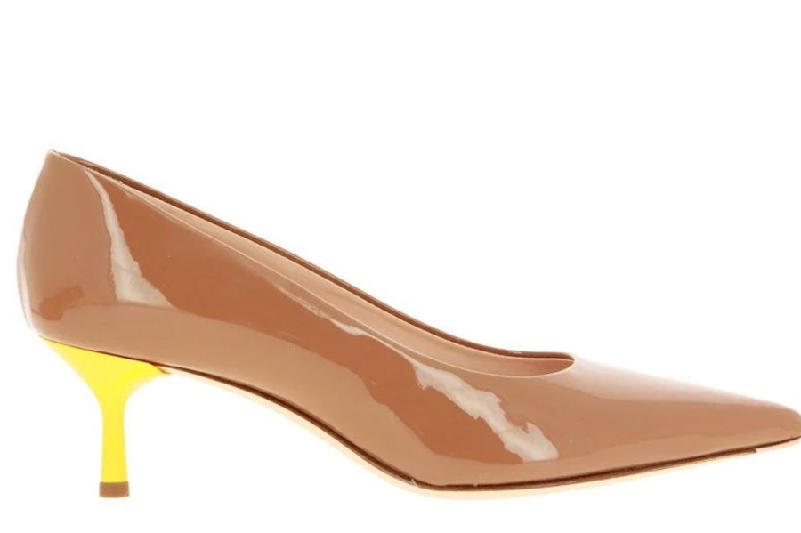 Damen AGL Attilio Giusti Leombruni Pumps | Agl Attilio Giusti Leombruni Pumps Lack Caramel Yellow