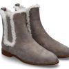 Damen Unu00fctzer Warmfutter | Unu00Fctzer Stiefelette Warmgefu00Fcttert Camoscio Elephante Agnello Latte