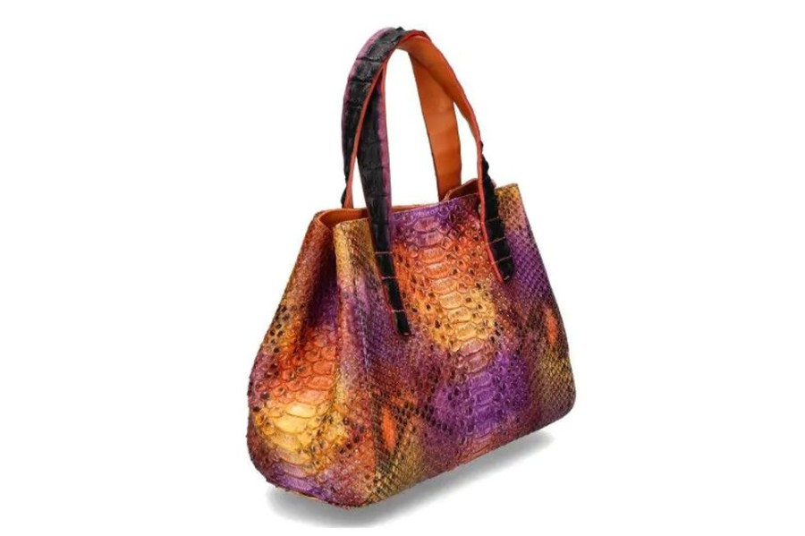 Damen Silvano Biagini Taschen | Biagini Shopper Pitone Multicolor Cocco