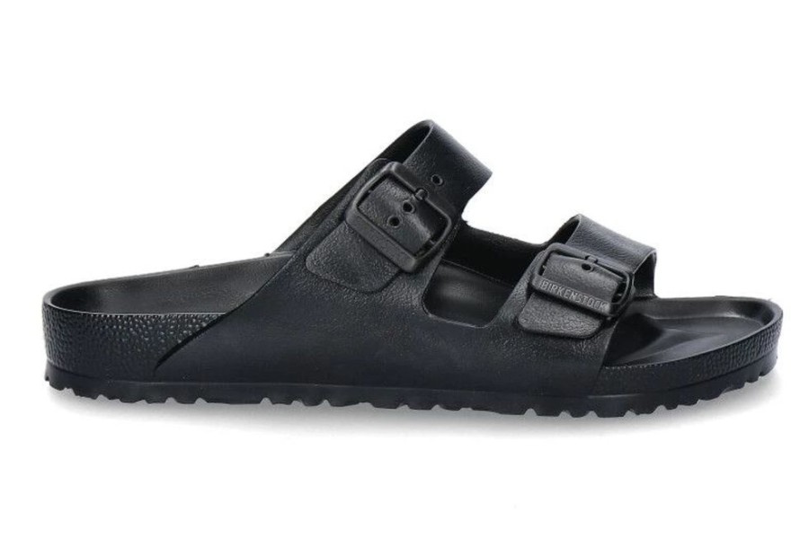 Herren Birkenstock Offene Schuhe | Birkenstock Pantolette Arizona Black Normal