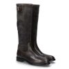 Damen dirndl + bua Stiefel | Dirndl + Bua Stiefel Nevada Antikbock Stretch Anthrazit Ahorn (40)