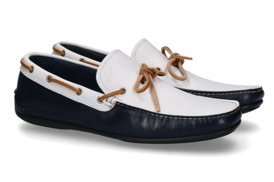 Herren Salvatore Ferragamo Mokassins | Salvatore Ferragamo Mokassin Mango 4 Calf Bianco Clu