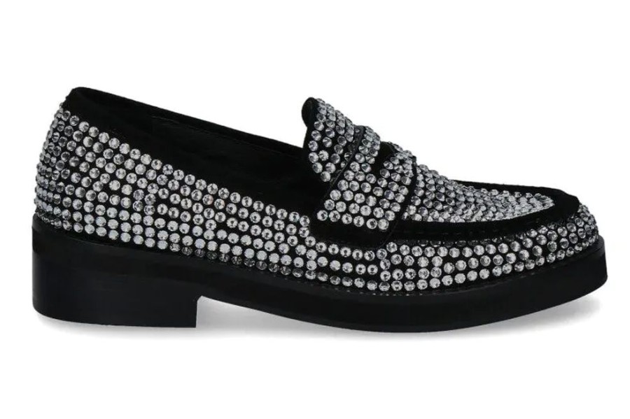 Damen Bibi Lou Slipper | Bibi Lou Loafer Jaya Strass- Schwarz