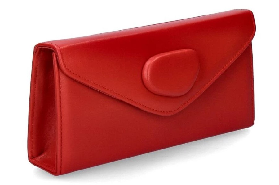 Damen Brunate Taschen | Brunate Clutch Nappa Ruby Red