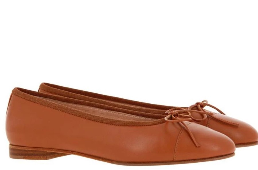 Damen Unu00fctzer Ballerinas | Unu00Fctzer Ballerina Nappa Cognac Luggage