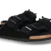 Damen Birkenstock Hausschuhe | Birkenstock Pantolette Gefu00Fcttert Arizona Schmal Fur Black (39)