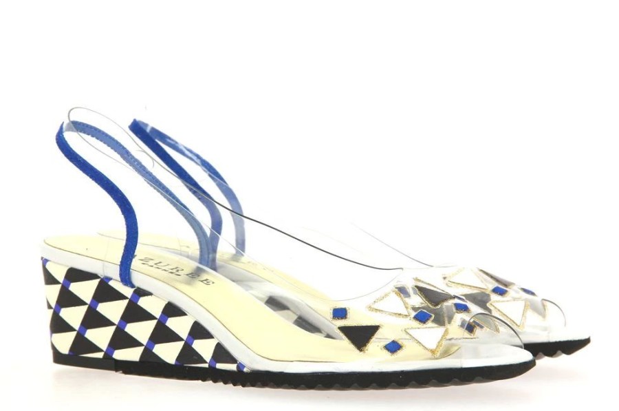 Damen Azuru00e9e Cannes Sandalen | Azuree Cannes Keilsandale Moti Compo Bleue