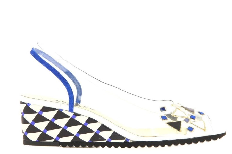 Damen Azuru00e9e Cannes Sandalen | Azuree Cannes Keilsandale Moti Compo Bleue