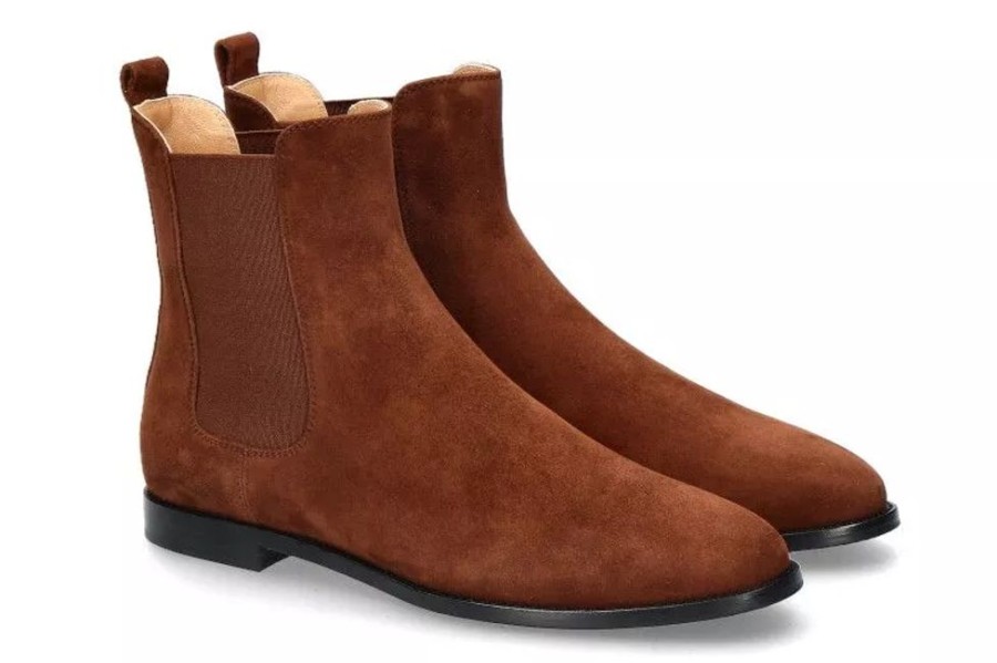 Damen Unu00fctzer Stiefeletten | Unu00Fctzer Chelsea Boot 47 Cognac Camoscio- Braun