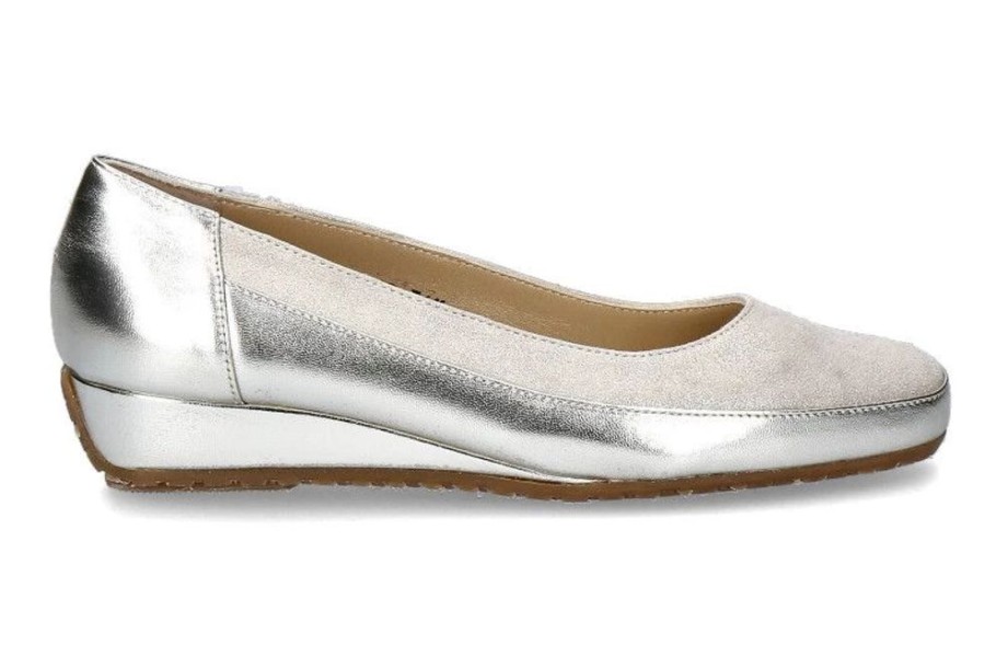 Damen Bagnoli Keilschuhe | Bagnoli Slipper Luxor 265 Argento