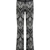 Damen Cambio Hosen | Cambio Hose Francis Jersey Jacquard -Cashmere Black Shades Of Grey