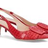 Damen Unu00fctzer Pumps | Unu00Fctzer Slingpumps Printed Cocco Rosso (38)