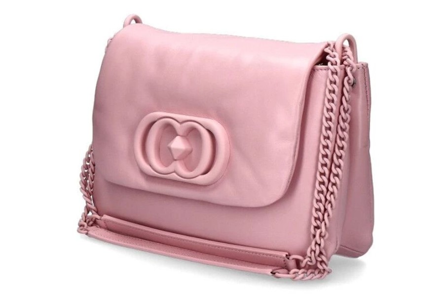 Damen La Carrie Taschen | La Carrie Schultertasche Deccan Giselle Leather Pink