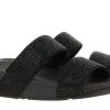 Damen Fitflop Pantoletten | Fitflop Pantolette Mina Crystal Slides Black (39)