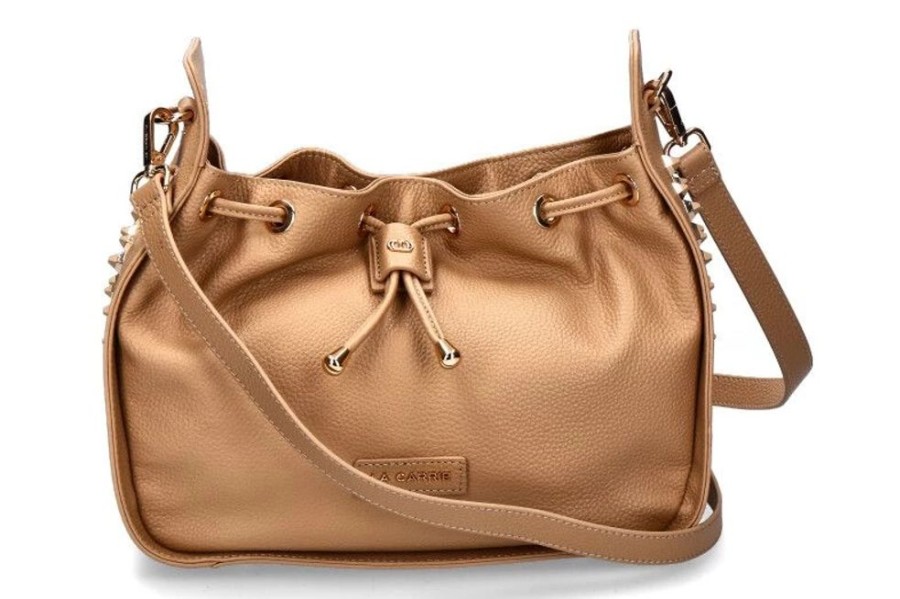 Damen La Carrie Taschen | La Carrie Beuteltasche Tumbled Leather Beige