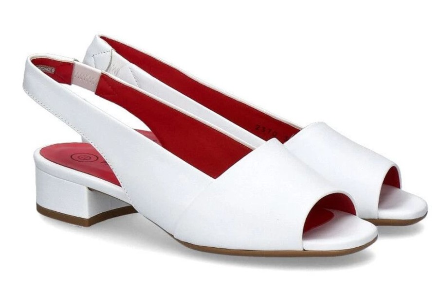 Damen Pas de rouge Sandalen | Pas De Rouge Sandale Nappa Bianco (39)