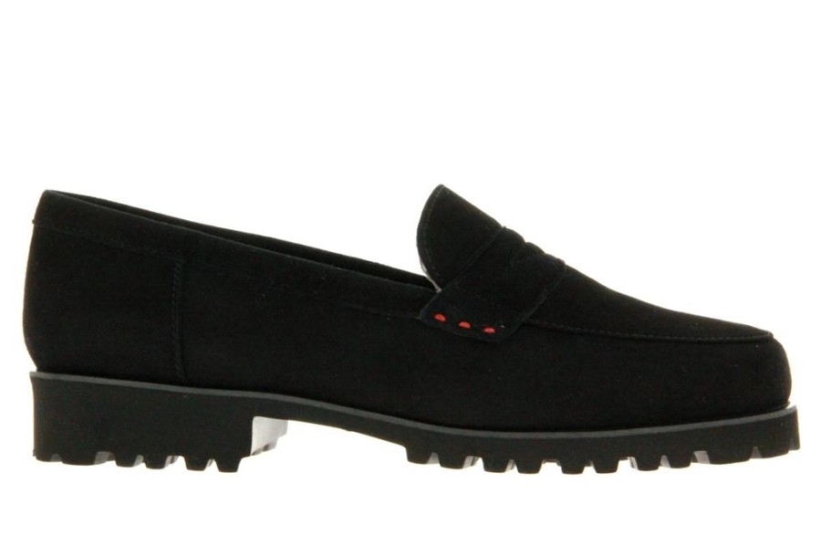 Damen Pas de rouge Slipper | Pas De Rouge Slipper Gefu00Fcttert Marta Camoscio Nero (36)