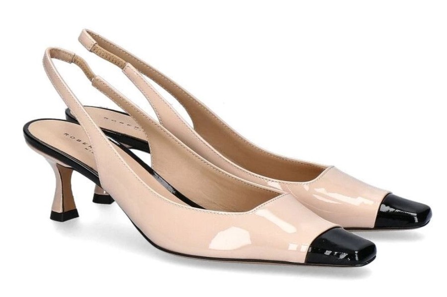 Damen Roberto Festa Pumps | Roberto Festa Slingpumps Oviedo Vernice Nude Nero