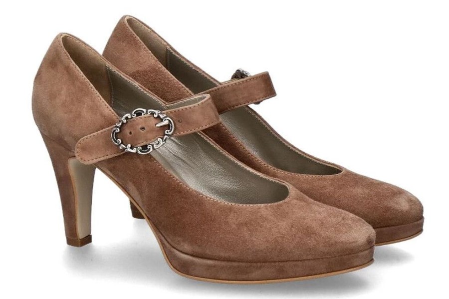 Damen dirndl + bua Dirndl Schuhe | Dirndl + Bua Spangenpumps Ziegenvelour Anitkrosu00C8