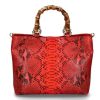 Damen Silvano Biagini Taschen | Biagini Henkeltasche Pitone Rosso 9024- Rot