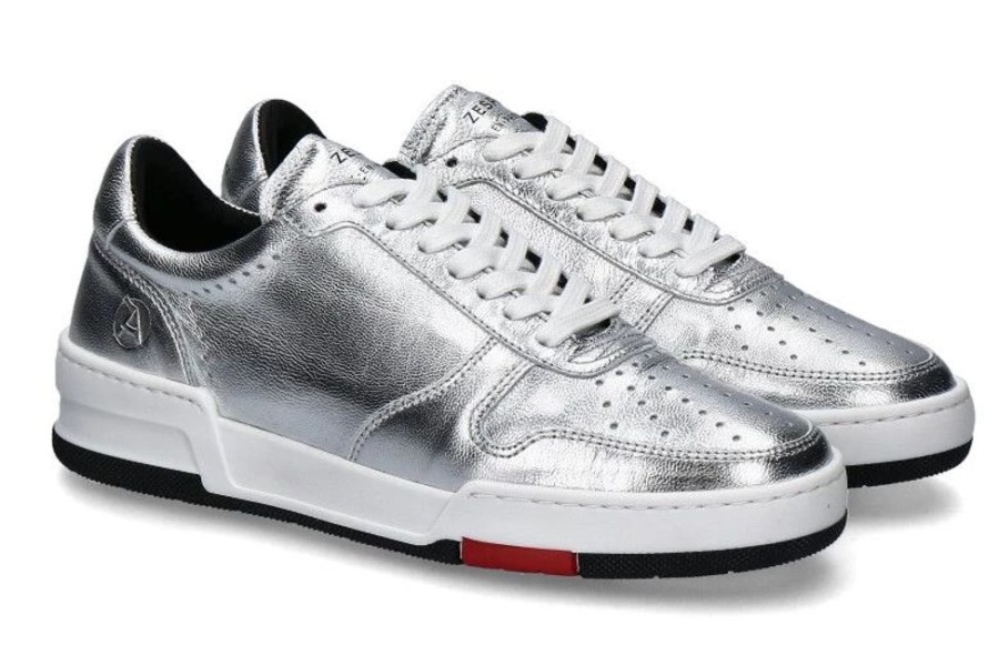 Damen Zespa Sneaker | Zespa Sneaker Max Cuir Fantaisie Silver