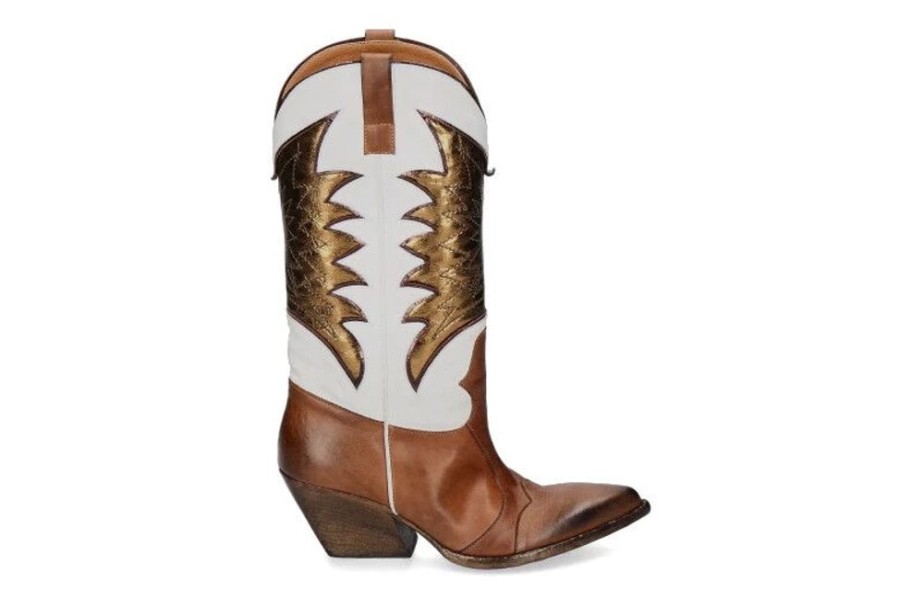 Damen Elena Iachi Stiefel | Elena Lachi Cowboy Boots Cuoio Bronzo Wash