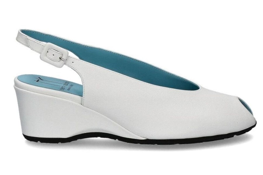 Damen Thierry Rabotin Keilschuhe | Thierry Rabotin Sandale Charming Nappa Bianco (36U00Bd)