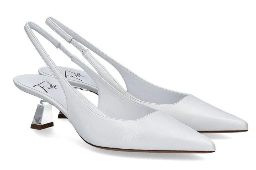 Damen Roberto Festa Pumps | Roberto Festa Slingpumps Arabel Nappa Bianco