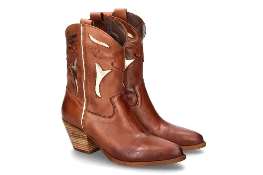 Damen Exu00e9 Booties | Exu00E9 Cowboy Boots Cesar 700- Camel/ Platin