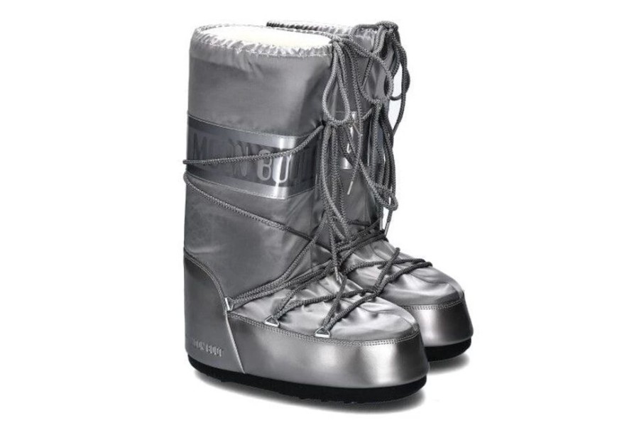 Damen Moon Boot Stiefel | Moon Boot Snowboots Glance Silver (35-38)