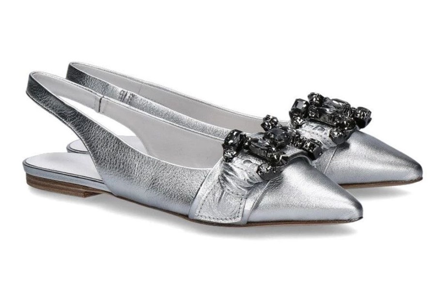 Damen Kennel und Schmenger Ballerinas | Kennel & Schmenger Slingflat Zone Silver Padded