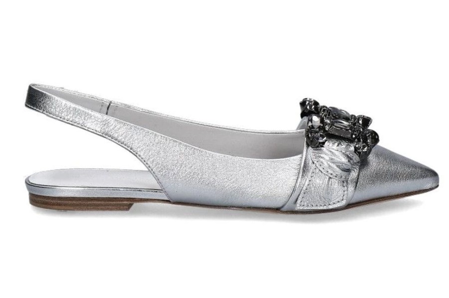 Damen Kennel und Schmenger Ballerinas | Kennel & Schmenger Slingflat Zone Silver Padded