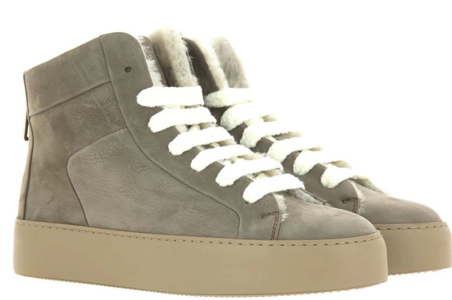 Damen Camerlengo Warmfutter | Camerlengo Sneaker High Gefu00Fcttert Morbidone Fango Gomma Cassetta Taupe