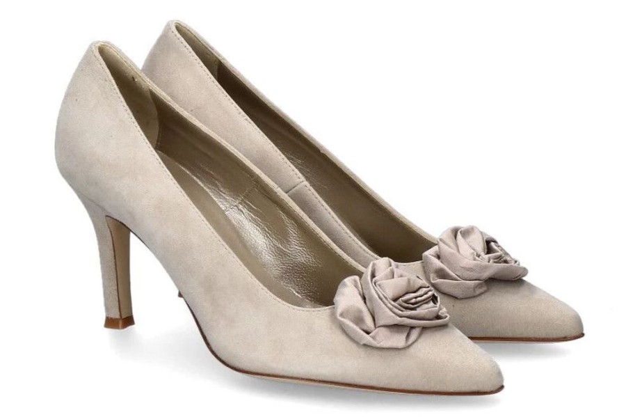 Damen dirndl + bua Dirndl Schuhe | Dirndl + Bua Pumps Ziegenvelour Beige