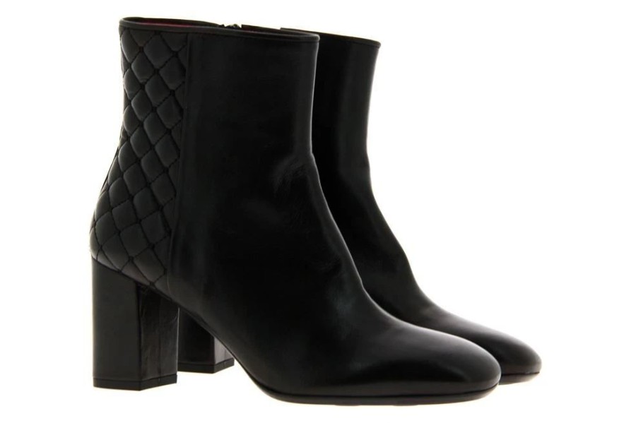 Damen Pas de rouge Stiefeletten | Pas De Rouge Stiefelette Chanta Nappa Nero (39)