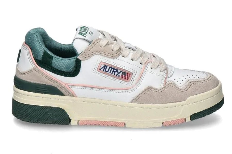 Damen Autry Sneaker | Autry Damen- Sneaker Rookie Clc Mm07- White/Green/Pink