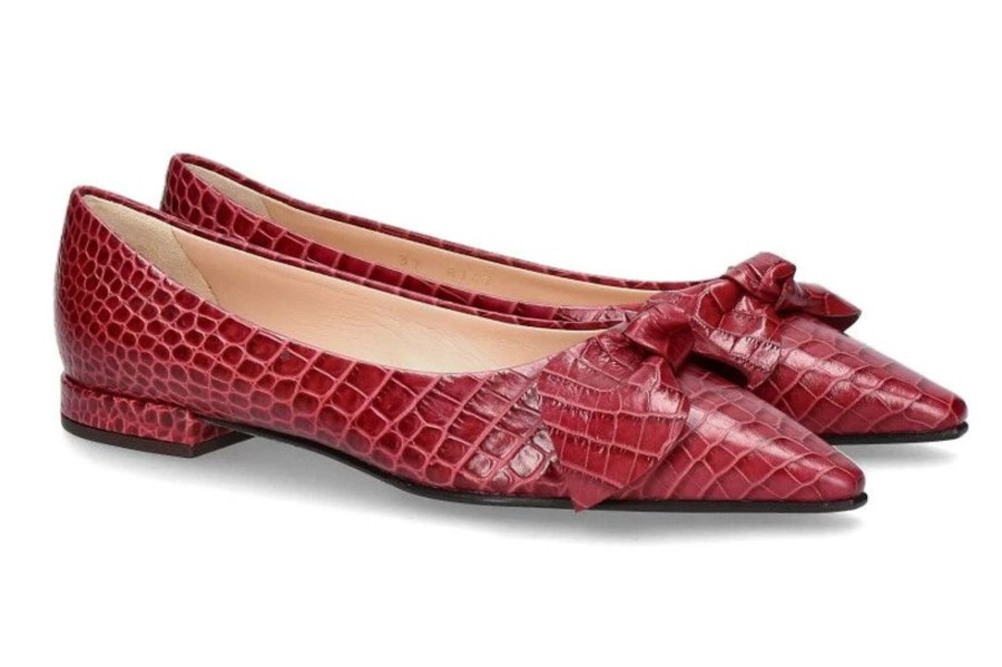 Damen Unu00fctzer Slipper | Unu00Fctzer Ballerina Printed Cocco Bordeaux (39U00Bd)