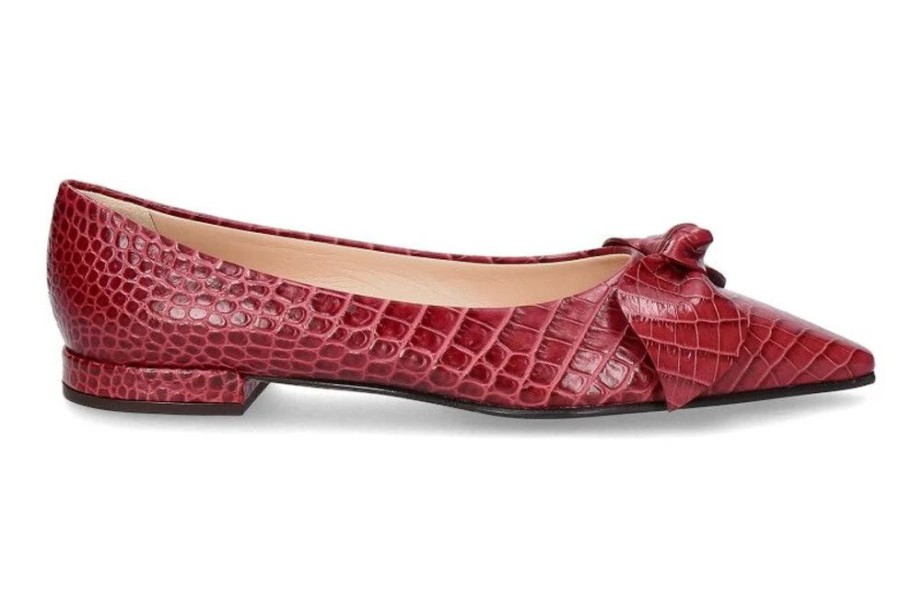 Damen Unu00fctzer Slipper | Unu00Fctzer Ballerina Printed Cocco Bordeaux (39U00Bd)