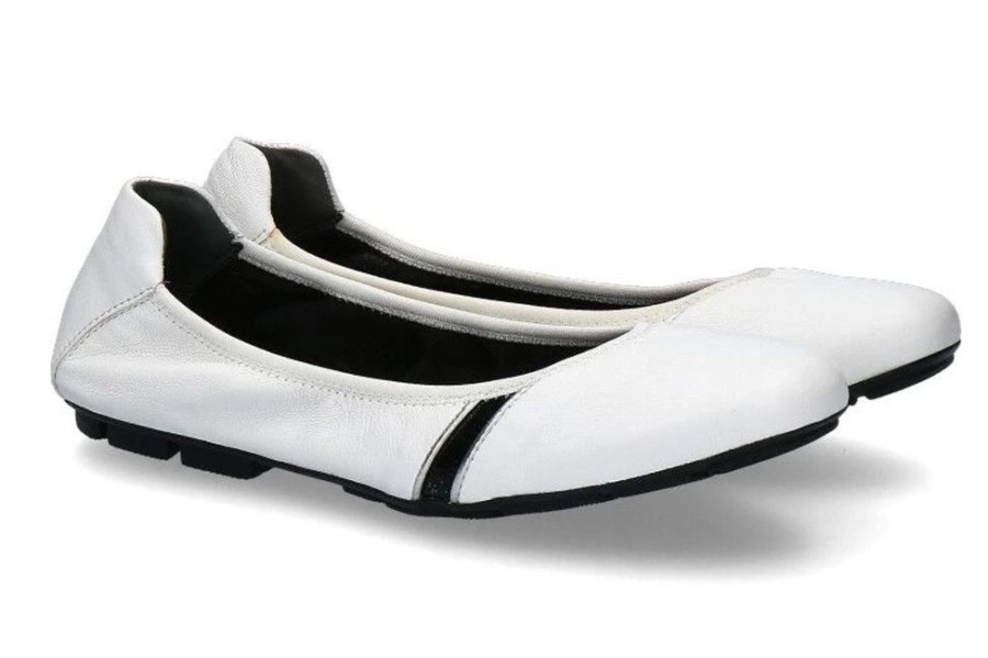 Damen Hogan Ballerinas | Hogan Ballerina Nappa Argento Bianco (38U00Bd)