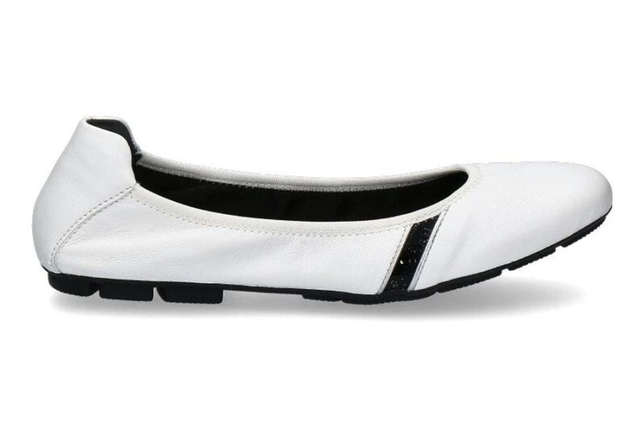 Damen Hogan Ballerinas | Hogan Ballerina Nappa Argento Bianco (38U00Bd)