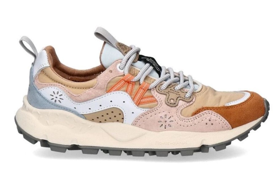 Damen Flower Mountain Sneaker | Flower Mountain Sneaker Yamano 3 Woman Suede Nylon Peach Beige