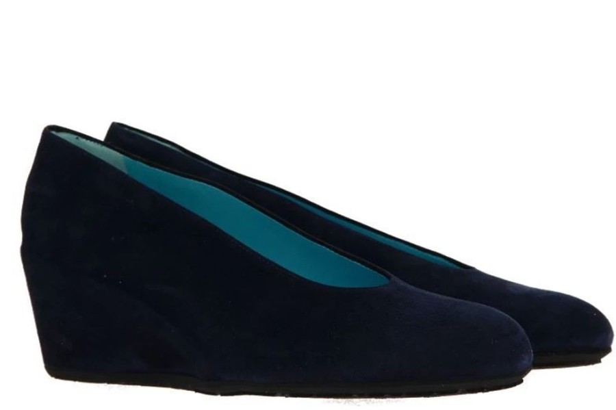 Damen Thierry Rabotin Keilschuhe | Thierry Rabotin Keilslipper Dacio Camoscio Navy (37 )