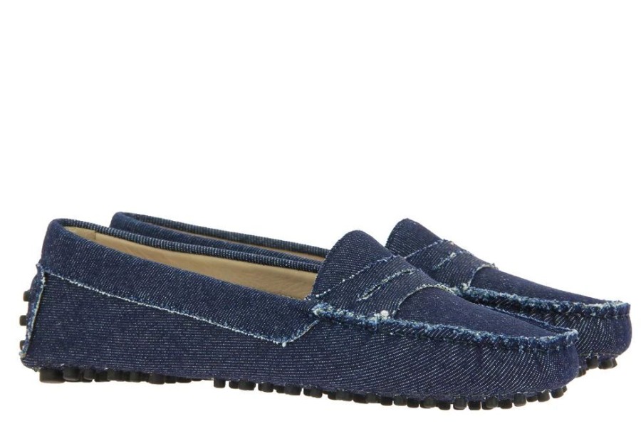 Damen ScarpaRossa Mokassin | Scarparossa Slipper Gomera Jeans Blu