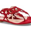 Damen Unu00fctzer Sandalen | Unu00Fctzer Sandale Velour Rosso (37 )