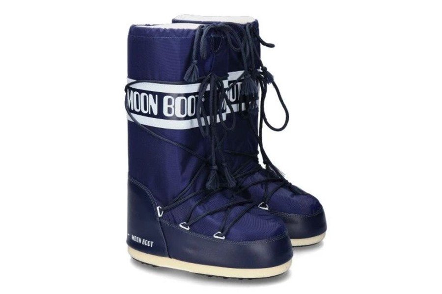 Damen Moon Boot Stiefel | Moon Boot Snowboots Nylon Blu (42-44)