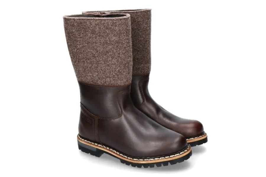 Herren Meindl Warmgefuttert | Meindl Herren-Boots Mit Lammfellfutter Filzmoos- Dunkelbraun