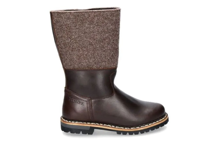 Herren Meindl Warmgefuttert | Meindl Herren-Boots Mit Lammfellfutter Filzmoos- Dunkelbraun