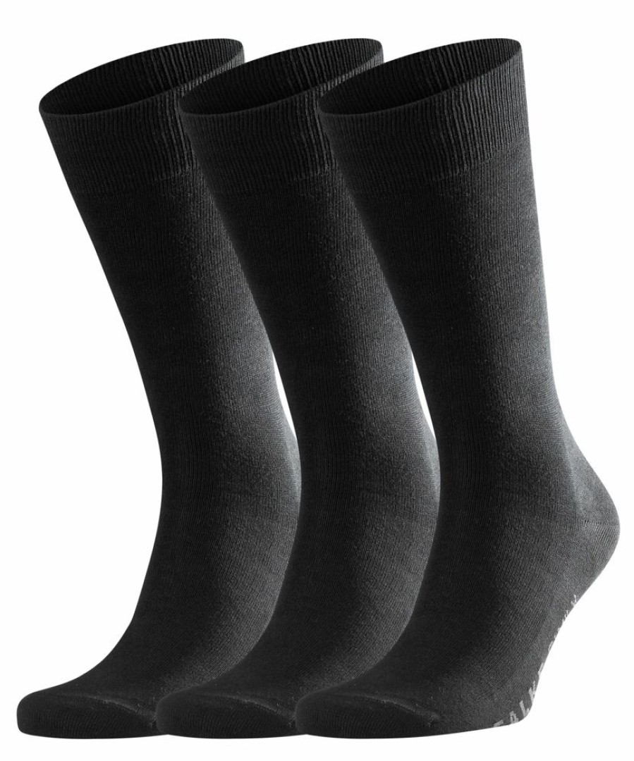 Herren Falke Socken | Falke Family 3-Pack Herren Socken Black