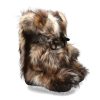 Damen Diavolezza Warmfutter | Diavolezza Fellstiefel Mix Beige Fox Pom Pom Fuchsfell (42)